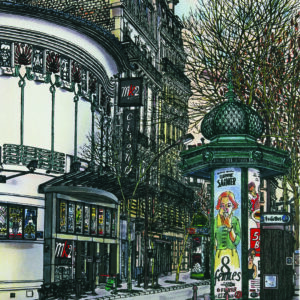 Le Cinéma Gambetta vu de la rue du Japon